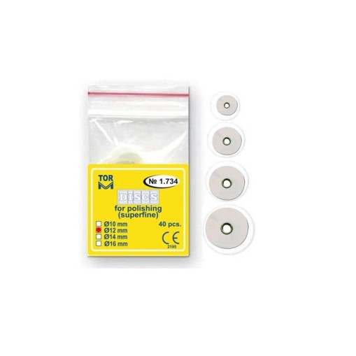 Discuri Pentru Finisat Compozit 12mm Superfine White 40bucati TorVM