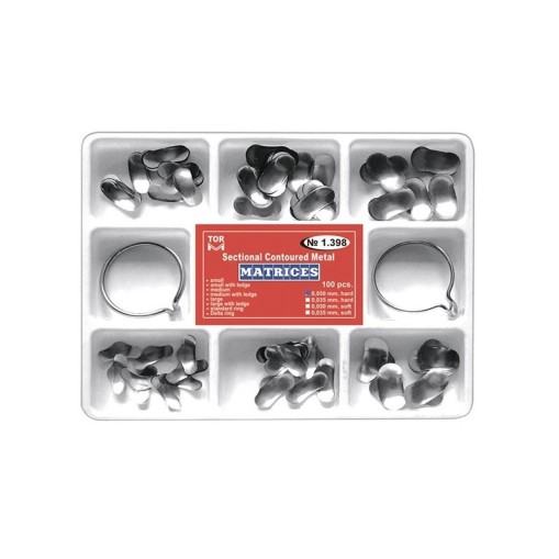 Kit Matrici Sectionale Asortate Soft 0.35mm + 2 Inele TorVM