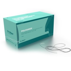12 Fire Sutura Premium Polyamide 4/0 cu ac de 18mm 1/2 rotund Dr. Mayer
