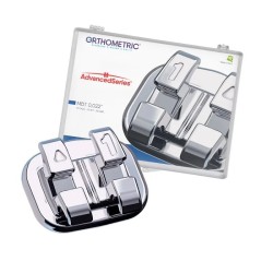 Bracketi metalici Advanced Series MBT22 cu carlige pe canini si premolari kit 1 caz Orthometric