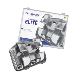 Bracketi metalici Premium Elite MBT22 Mini Low Profile cu carlige pe canini si premolari kit 10 cazuri Orthometric