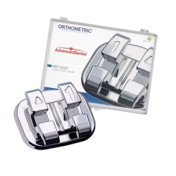 Bracketi metalici Advanced Series MBT22 cu carlige pe canini si premolari kit 10 cazuri Orthometric