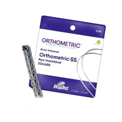 Arcuri rectangulare otel Braided inferior 10 bucati Orthometric