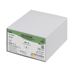 Fir sutura Polyester 3/0 HRT18 cu ac de 18mm ½ sectiune rotunda varf triunghiular Resorba