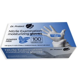 Manusi examinare nitril nepudrate albastre marimea XS Dr. Protect
