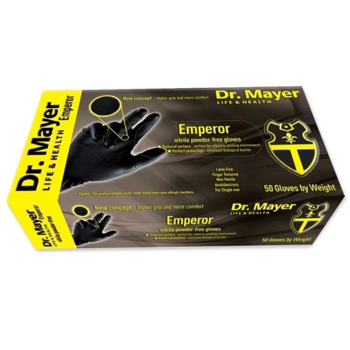Manusi examinare nitril negre Emperor marimea M Dr. Mayer