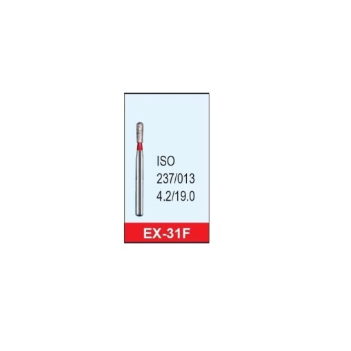 Freza diamantata fina EX-31F inel rosu ISO 237/013 Mani