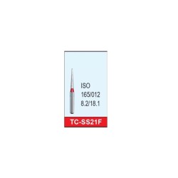 Freza diamantata fina super-scurta TC-SS21F inel rosu ISO165/012 Mani