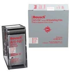 Hartie de articulatie Arti-Fol Metallic 12µ One Sided rosu rola 22mm x 20m Bausch