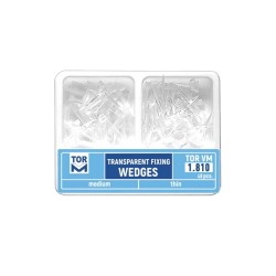 Pene plastic interdentare transparente asortate subtiri-medii 40 bucati TorVM