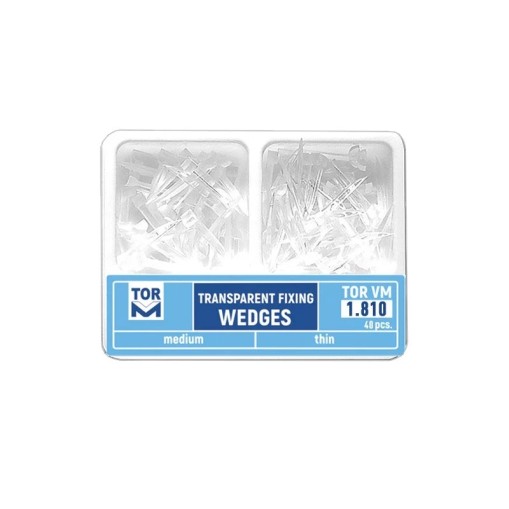 Pene plastic interdentare transparente asortate subtiri-medii 40 bucati TorVM