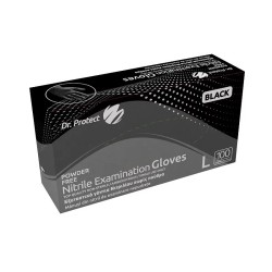 Manusi examinare nitril negre nepudrate marimea XS Dr. Protect