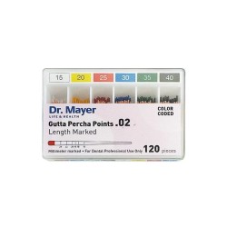 Conuri de gutaperca marcate .02 Dr. Mayer