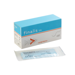 Fire sutura matase Finalis 4/0 cu ac de 18mm ⅜ sectiune rotunda Hygitech
