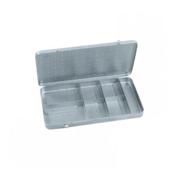 Cutie aluminiu compartimentata pentru ace si freze 150 x 90 x 10mm Falcon