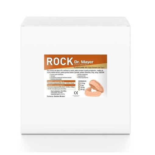 Gips Hiro Rock extrahard-golden brown 10 kg clasa IV Dr. Mayer
