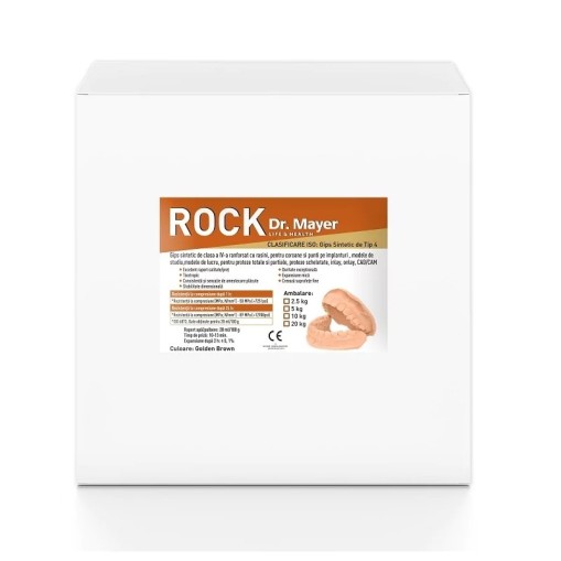 Gips Hiro Rock extrahard golden brown 2.5 kg clasa IV Dr. Mayer