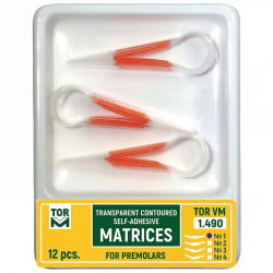 Benzi matrice auto-adezive conturate transparente premolar forma nr.1 12 bucati TorVM