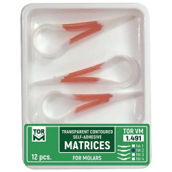 Benzi matrice auto-adezive conturate transparente molar forma nr.1 12 bucati TorVM