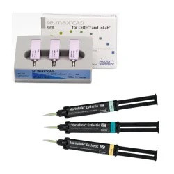 Pachet promo 3x IPS e.max CAD CEREC/InLab HT B40 3 blocuri + Variolink Esthetic DC 9g Ivoclar