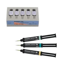 Pachet promo 3x IPS e.max CAD CEREC/InLab LT A14 (L) 5 blocuri + Variolink Esthetic DC 9g Ivoclar