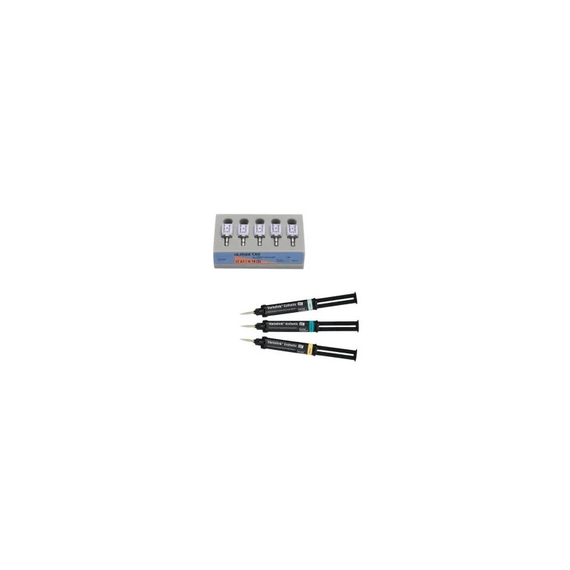Pachet promo 3x IPS e.max CAD CEREC/InLab LT A14 (S) 5 blocuri + Variolink Esthetic DC 9g Ivoclar