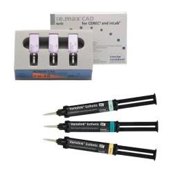 Pachet promo 3x IPS e.max CAD CEREC/InLab LT B32 3 blocuri + Variolink Esthetic DC 9g Ivoclar