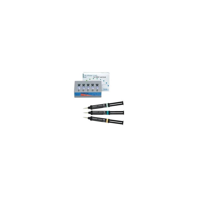 Pachet promo 3x IPS e.max CAD CEREC/InLab LT I12 5 blocuri + Variolink Esthetic DC 9g Ivoclar
