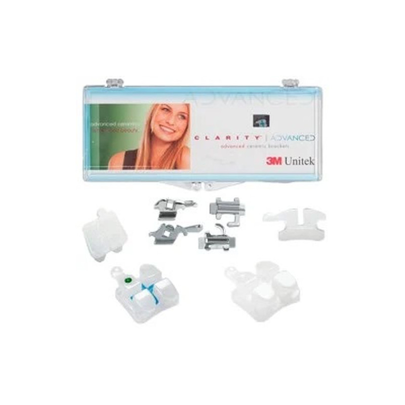 Kit bracketi ceramici Clarity Advanced MBT22 carlige pe canini si premolari + 4 tubusoare convertibile 3M