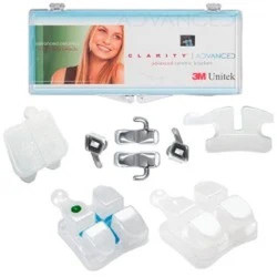 Kit bracketi ceramici Clarity Advanced MBT22 carlige pe canini si premolari + 4 tubusoare neconvertibile 3M