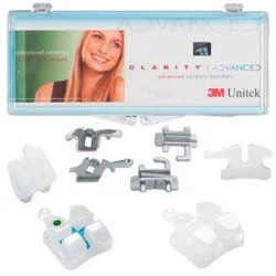 Kit bracketi ceramici Clarity Advanced Roth22 U/L carlige pe canini si premolari + 4 tubusoare convertibile Roth22 3M