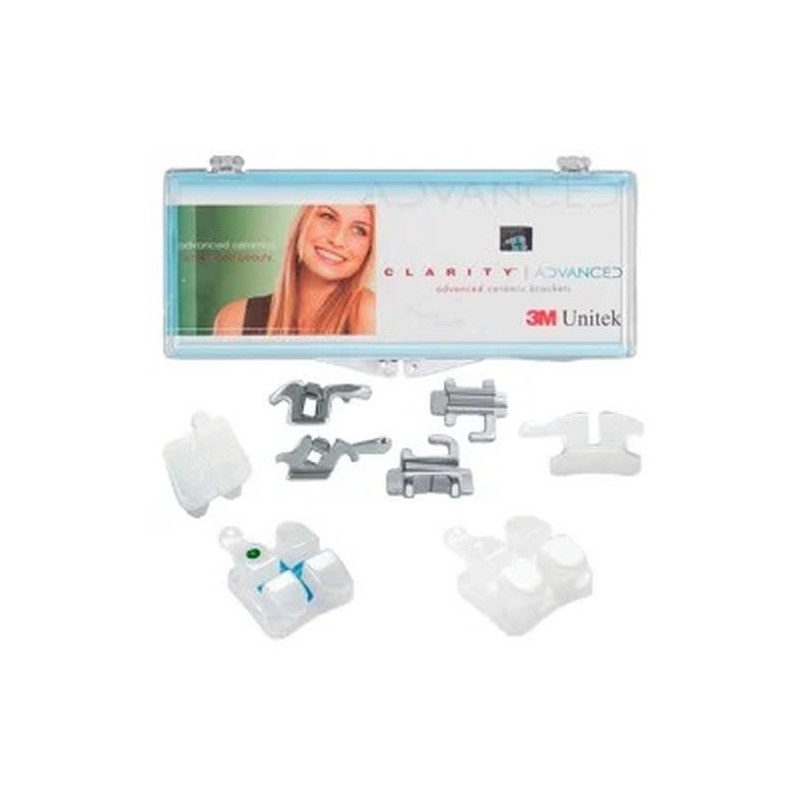 Kit bracketi ceramici Clarity Advanced Roth22 U/L carlige pe canini si premolari + 4 tubusoare convertibile Roth22 3M
