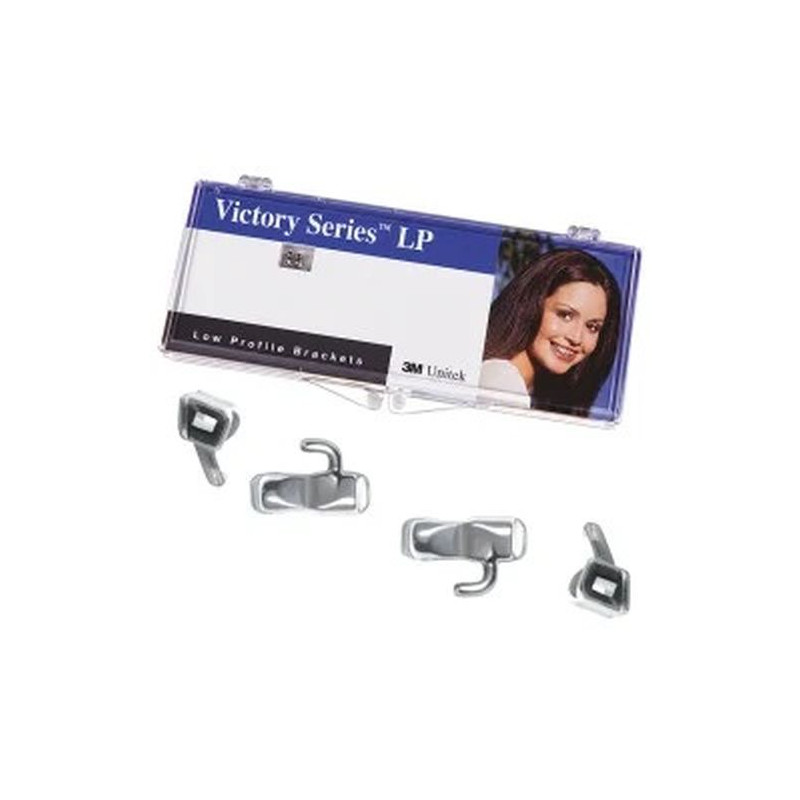 Kit bracketi metalici Victory Series LP ROTH 022 U/L cu carlige pe canini si premolari + 4 tubusoare convertibile Roth22 3M