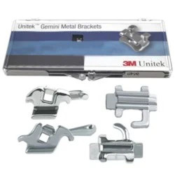 Kit bracketi metalici Gemini MBT22 cu carlig pe caninii 3-5 + 4 tubusoare convertibile 3M
