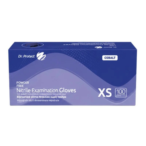 Manusi examinare nitril cobalt nepudrate marimea M Dr. Protect