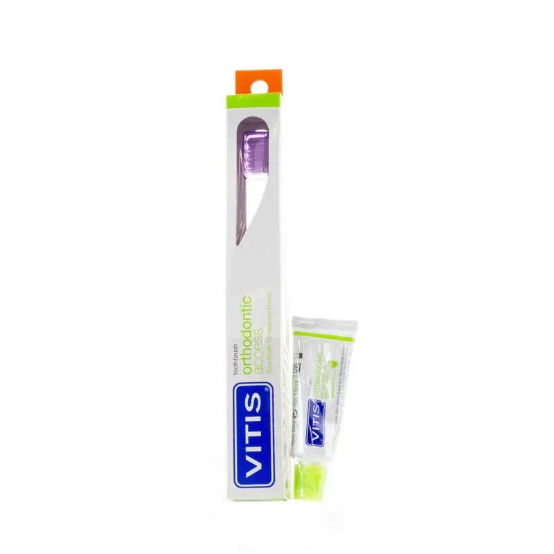 Periuta de dinti VITIS Orthodontic Access cu pasta de dinti VITIS Orthodontic 15ml Dentaid