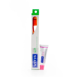Periuta de dinti Vitis Soft si pasta de dinti Vitis Gingival 15ml Dentaid