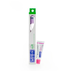 Periuta de dinti Vitis Soft + Pasta de dinti Vitis Gingival 15ml Dentaid