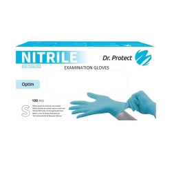 Pachet Promo 10 x Manusi examinare nitril albastre Optim M Dr. Protect